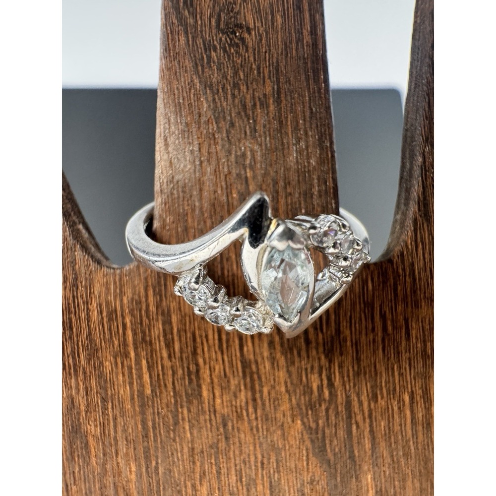 R.J. Graziano 925 Sterling Silver Marquise CZ Ring Size 7 3/4 -  8 Signed